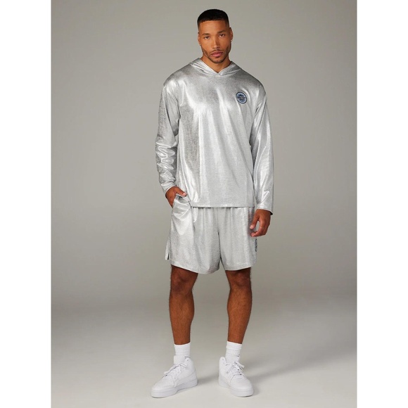 Savage x Fenty 2-Piece Men's Metallic Hoodie and Shorts Size XXL